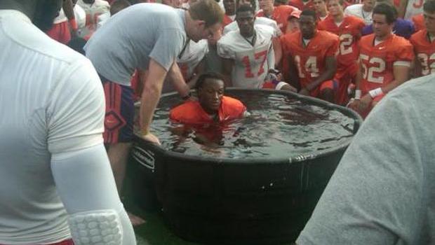 DeAndre Hopkins baptized.