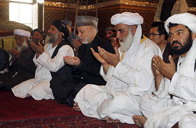 karzai with taliban