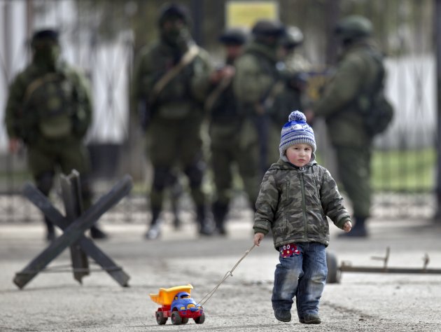 child with truck ukraine