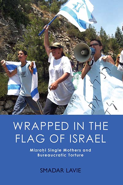 wrapped in the flag of israel