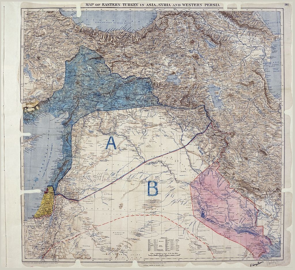 sykes-picot map of 1916