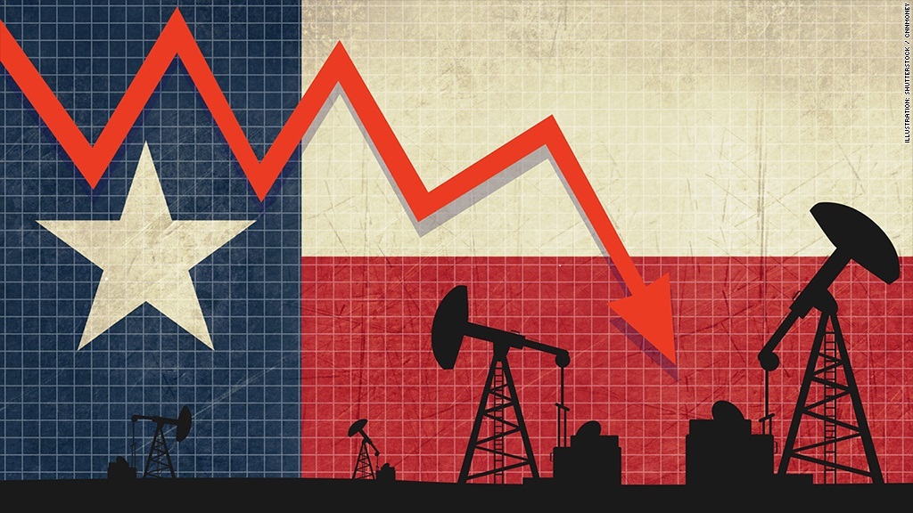 Texas shale oil bust. Image from CNN Money.
