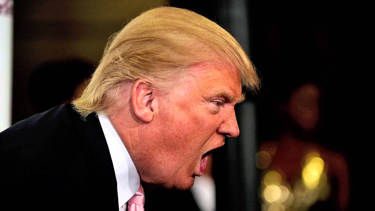 Donald Trump mouth open